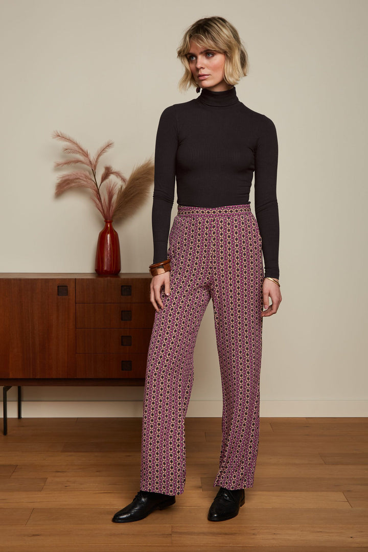 King Louie Rollneck Top Uni Rib Black