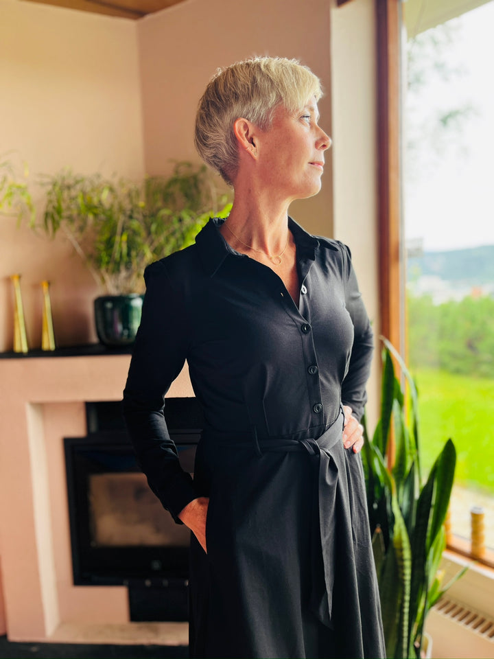 King Louie Sheeva Dress Viscose Classic Black - Retropiken