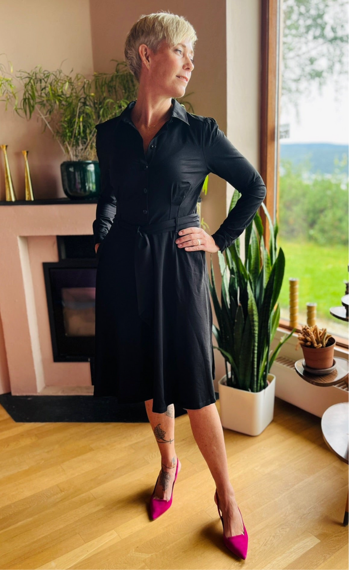 King Louie Sheeva Dress Viscose Classic Black - Retropiken