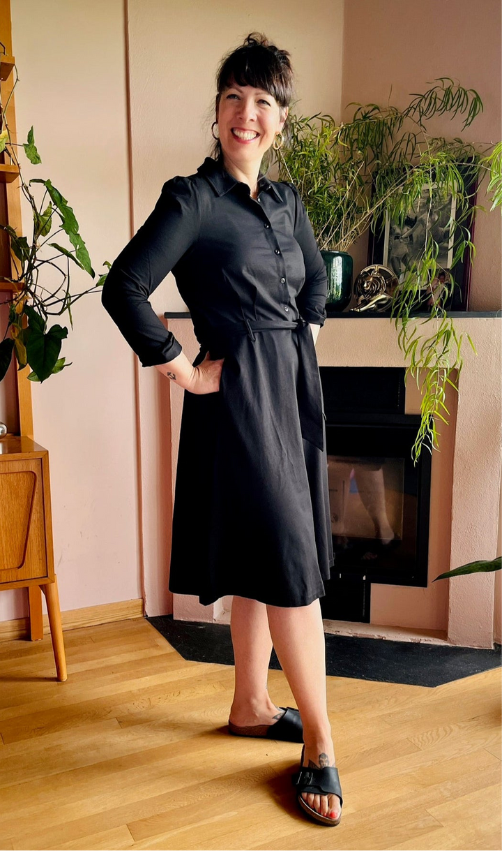 King Louie Sheeva Dress Viscose Classic Black - Retropiken