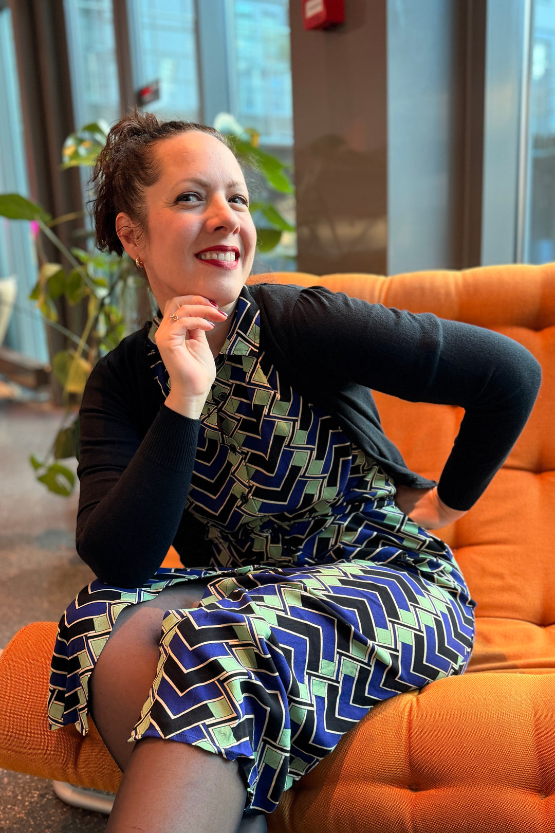 King Louie Cardi V Cocoon Cardigan Sort - Retropiken