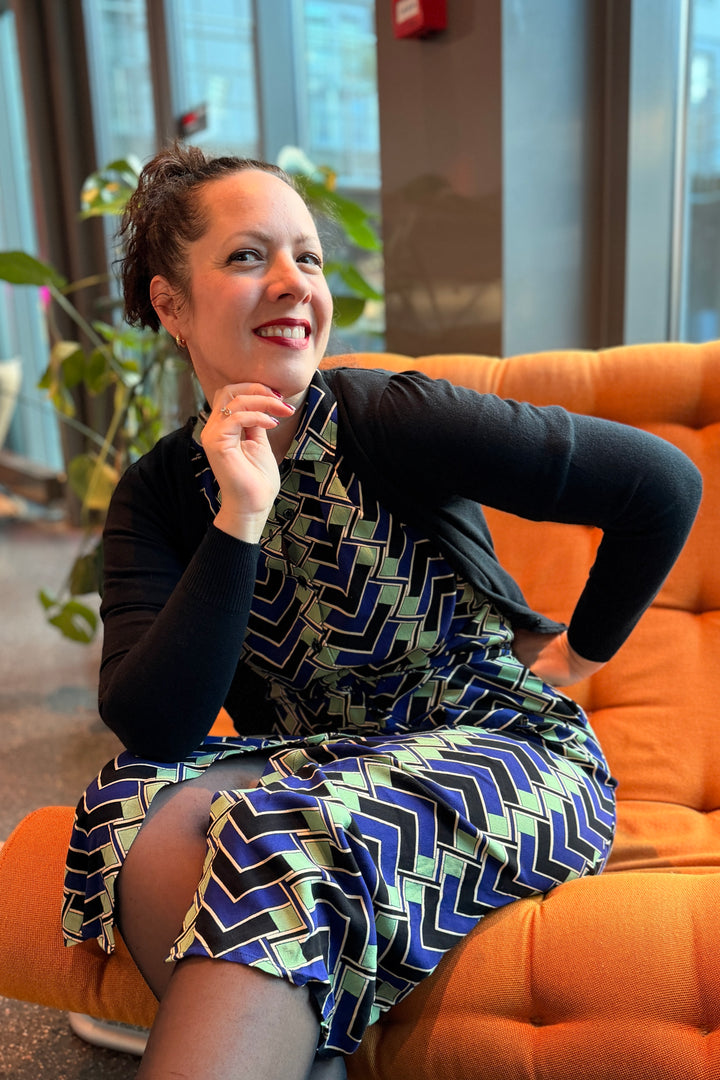 King Louie Cardi V Cocoon Cardigan Sort - Retropiken