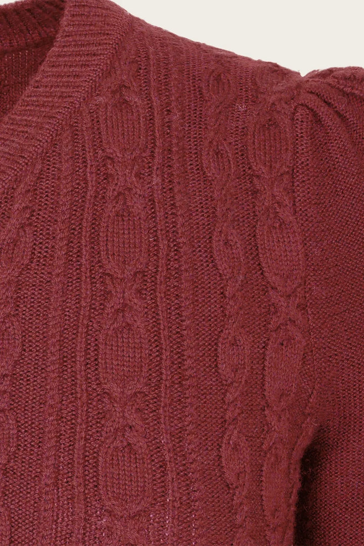 The Ice Skater Cardigan Rust