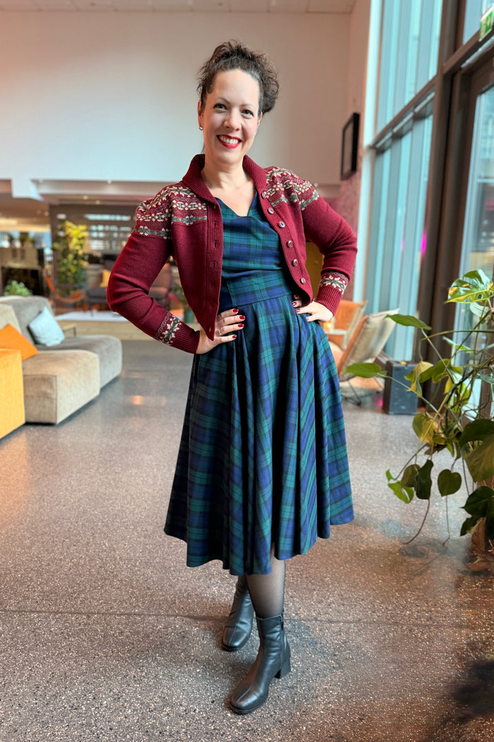 The Pretty Dress The Hourglass kjole i tartan ruter - Retropiken