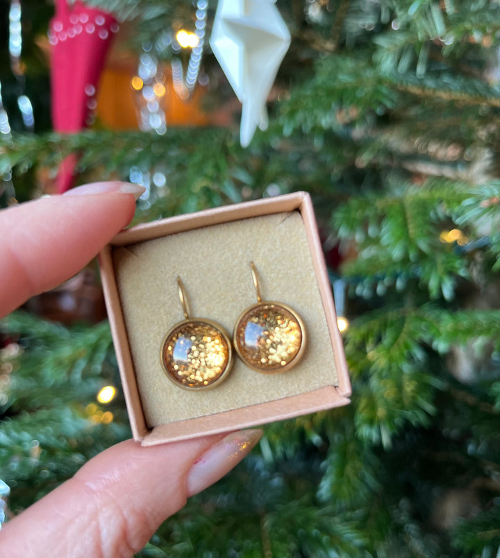 Dots Øredobber Caramel Glitter