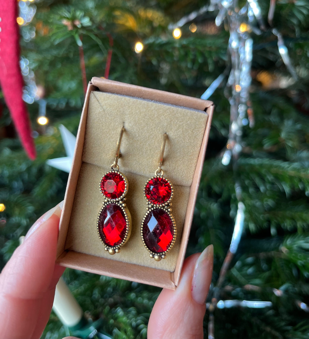 Øredobber Tosca Rød