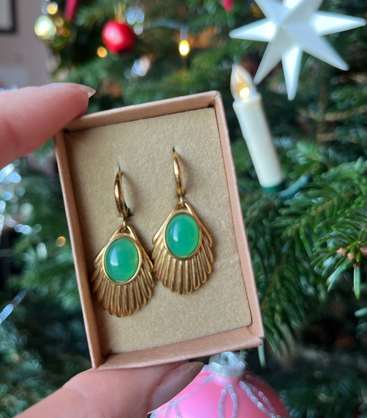 Venus Smaragd (emerald) Gull Øredobber