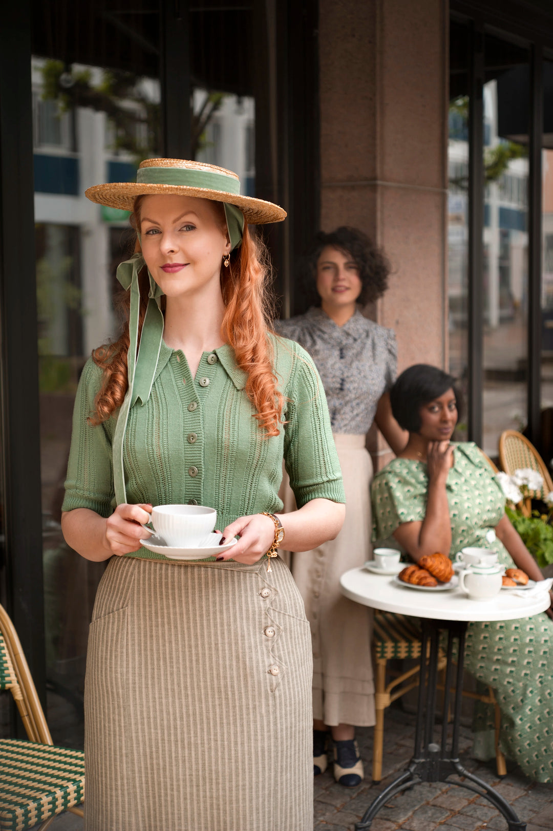 Emmy Design The Non Contrast Cardigan Sage Green - Retropiken