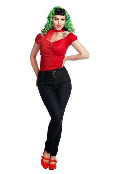 Collectif Rebel Kate Denim Blå