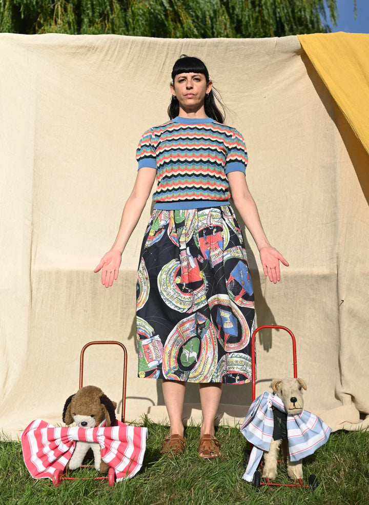 Palava Eve Strikket Topp Skjellmønster - Retropiken