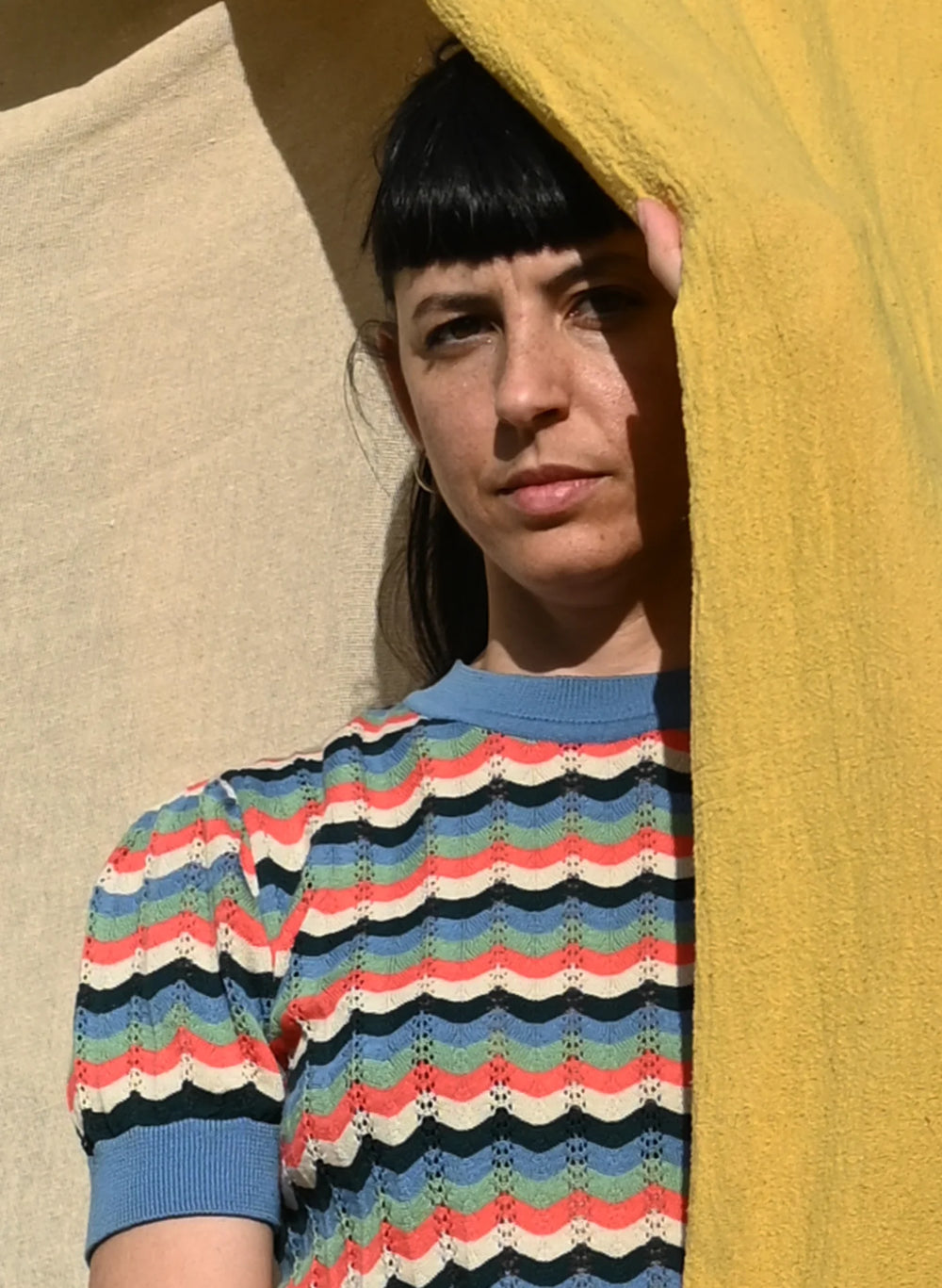 Palava Eve Strikket Topp Skjellmønster - Retropiken