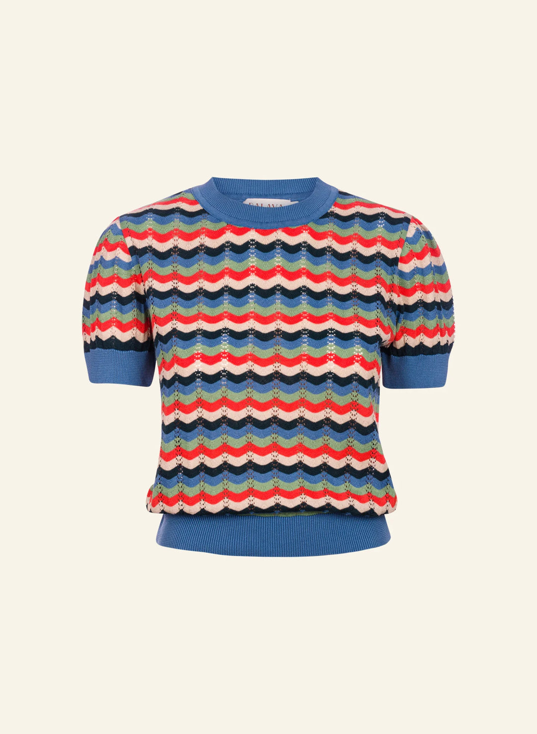 Palava Eve Strikket Topp Skjellmønster - Retropiken