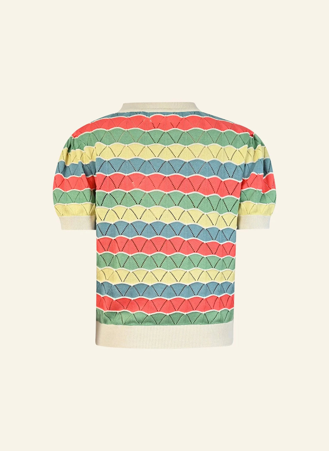 Palava Eve Strikket Topp Skjellmønster Pastell - Retropiken