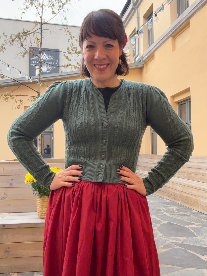 Emmy Design The Ice Skater Cardigan Sea Green - Retropiken
