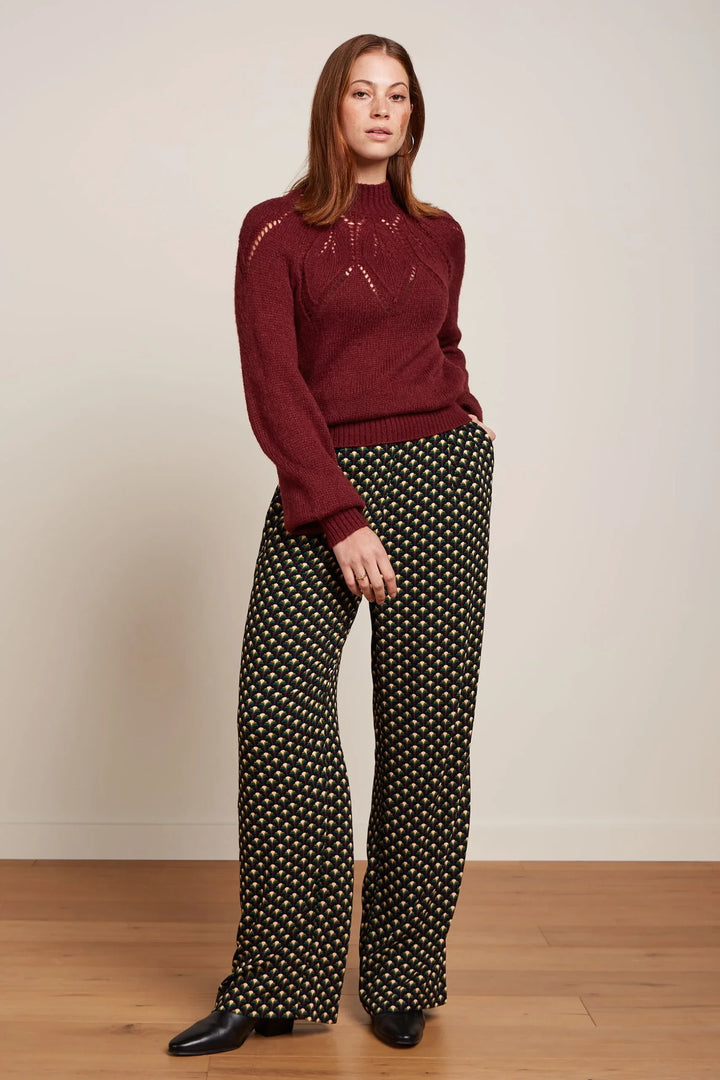 King Louie Joanie Raglan Top Orcia Cabernet Red