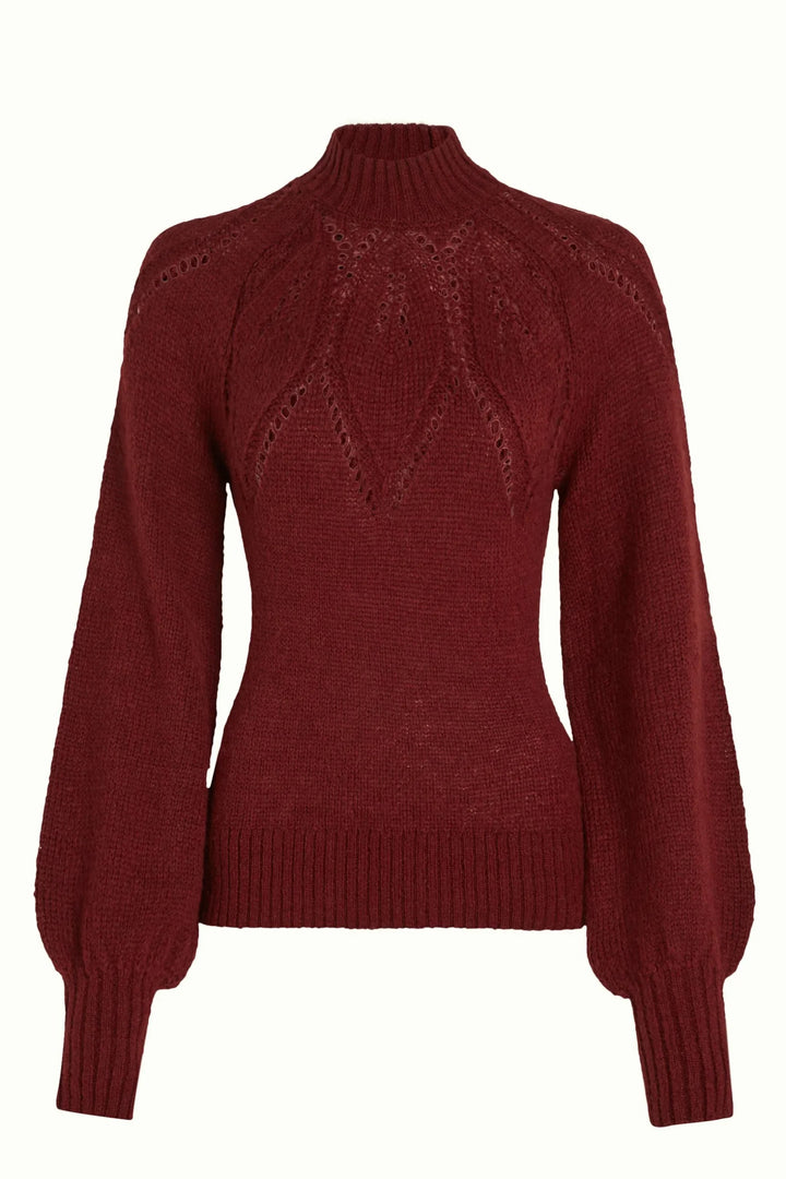 King Louie Joanie Raglan Top Orcia Cabernet Red