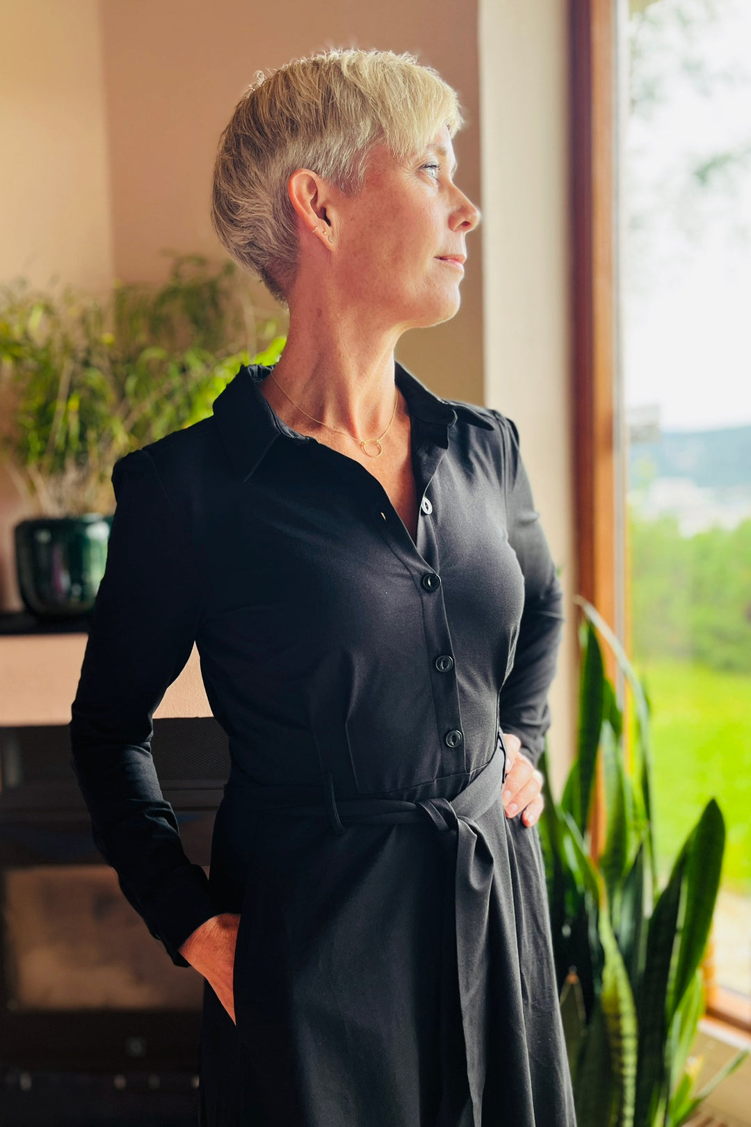 King Louie Sheeva Dress Viscose Classic Black - Retropiken