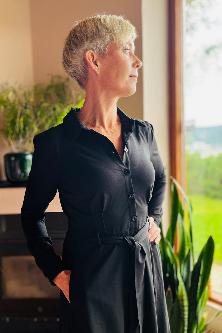 King Louie Sheeva Dress Viscose Classic Black - Retropiken