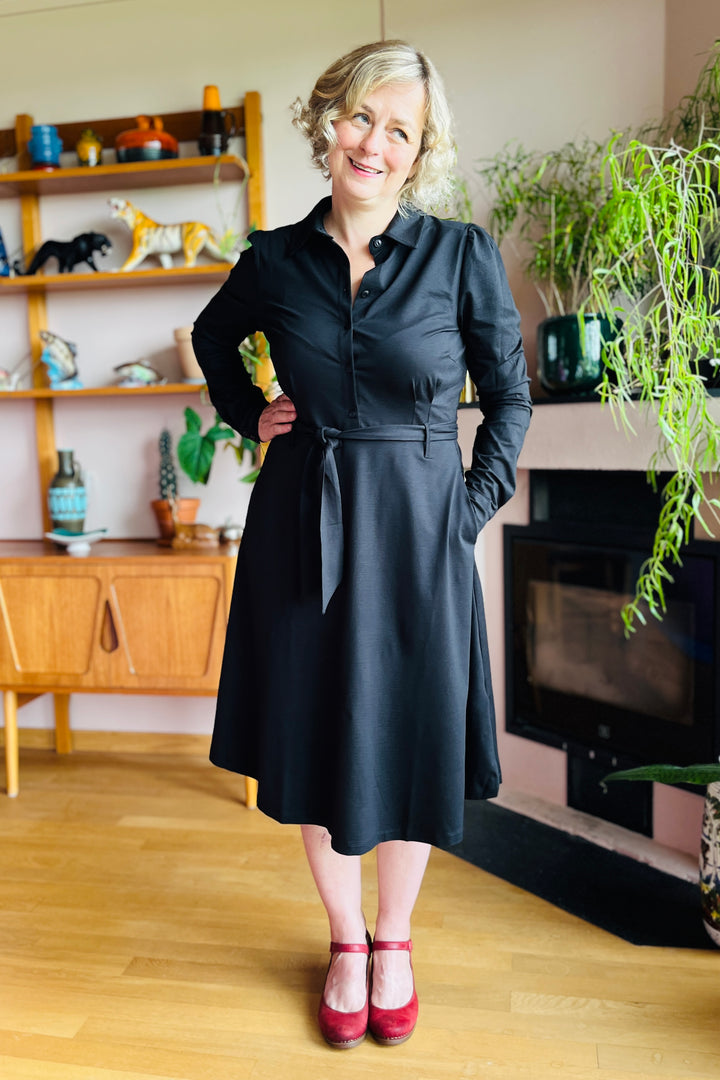 King Louie Sheeva Dress Viscose Classic Black - Retropiken