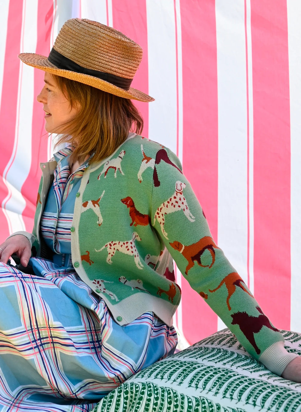 Palava Vera - Green Woof Cardigan - Retropiken