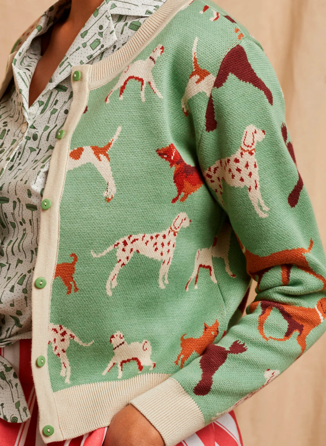 Palava Vera - Green Woof Cardigan - Retropiken