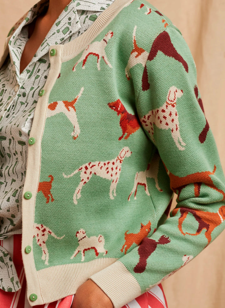 Palava Vera - Green Woof Cardigan - Retropiken