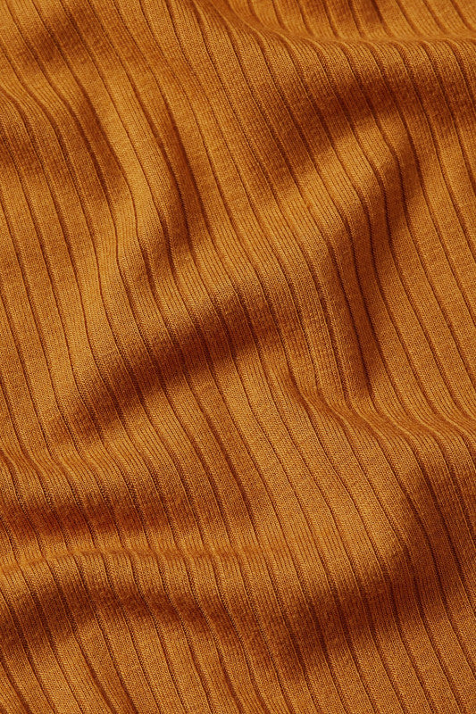 King Louie Rollneck Top Uni Rib Maple orange