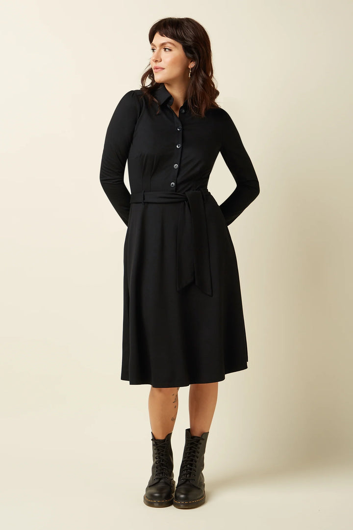 King Louie Sheeva Dress Viscose Classic Black - Retropiken