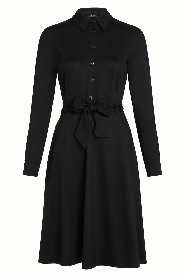 King Louie Sheeva Dress Viscose Classic Black - Retropiken