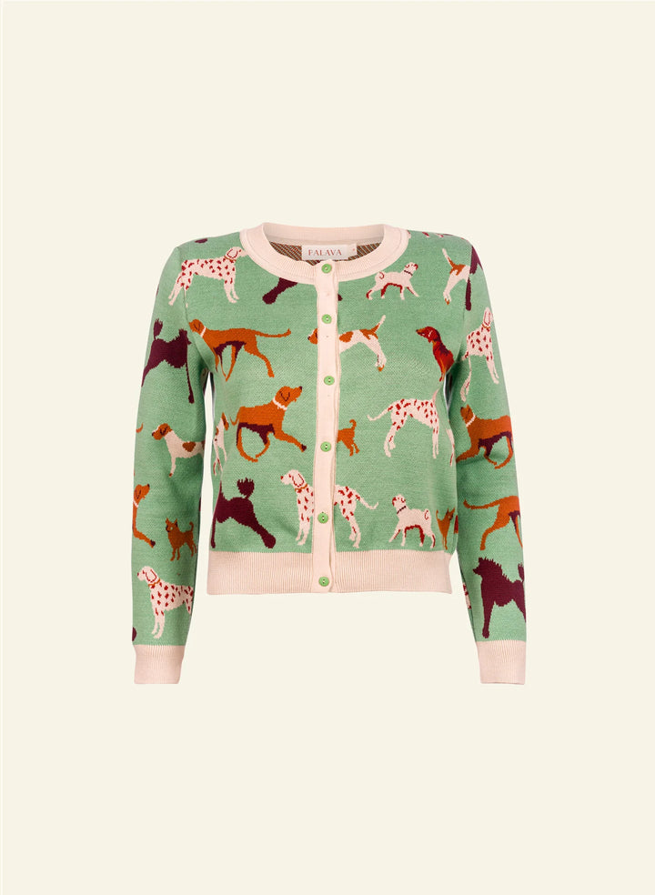 Palava Vera - Green Woof Cardigan - Retropiken