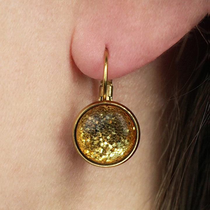 Dots Øredobber Caramel Glitter