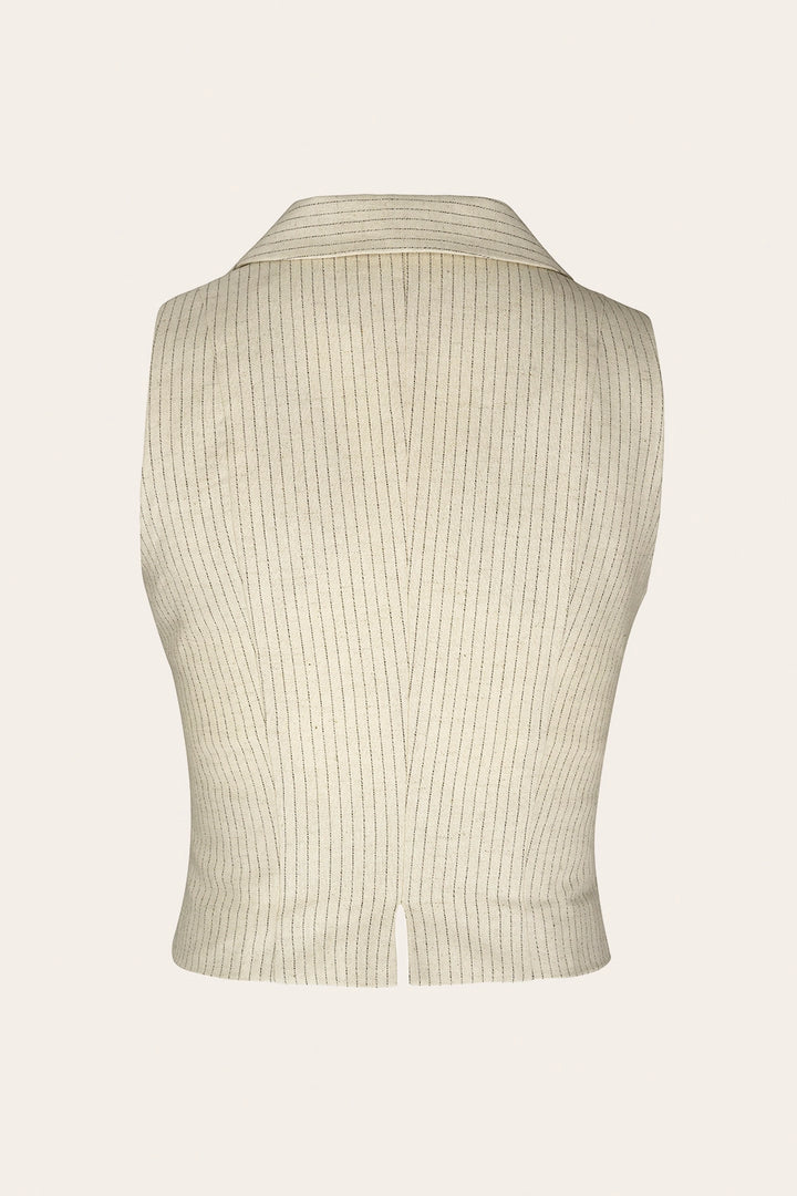 Emmy Design The Watchmakers Waistcoat Ivory pinstripe